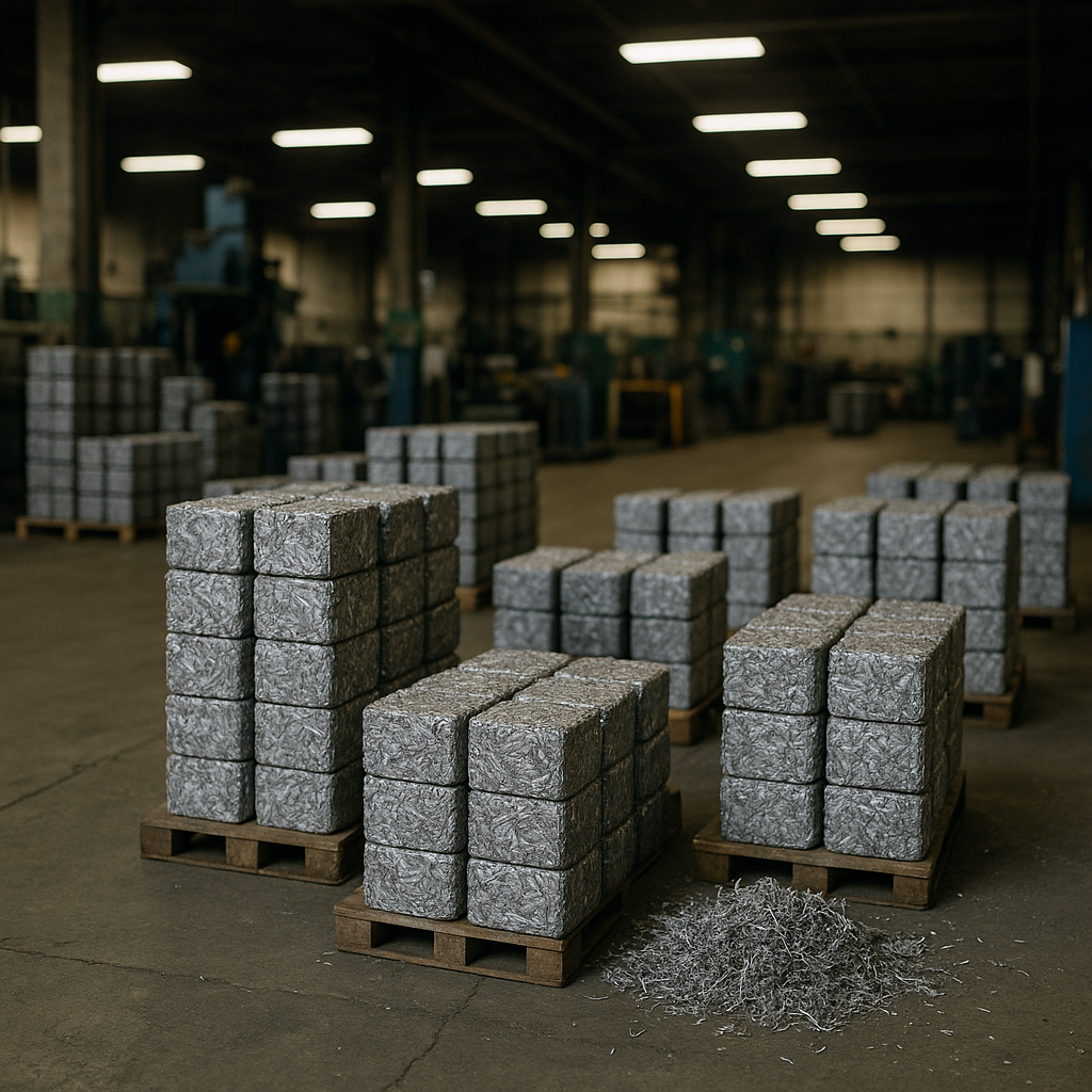 E‑waste and demolition waste are mixed at a waste recycling site in Dallas, TX