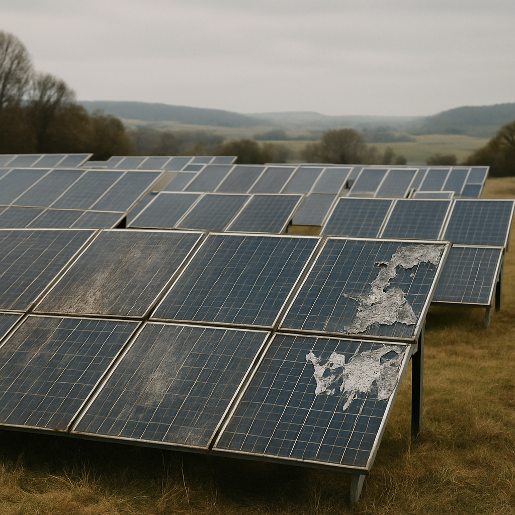 E‑waste and demolition waste are mixed at a waste recycling site in Dallas, TX
