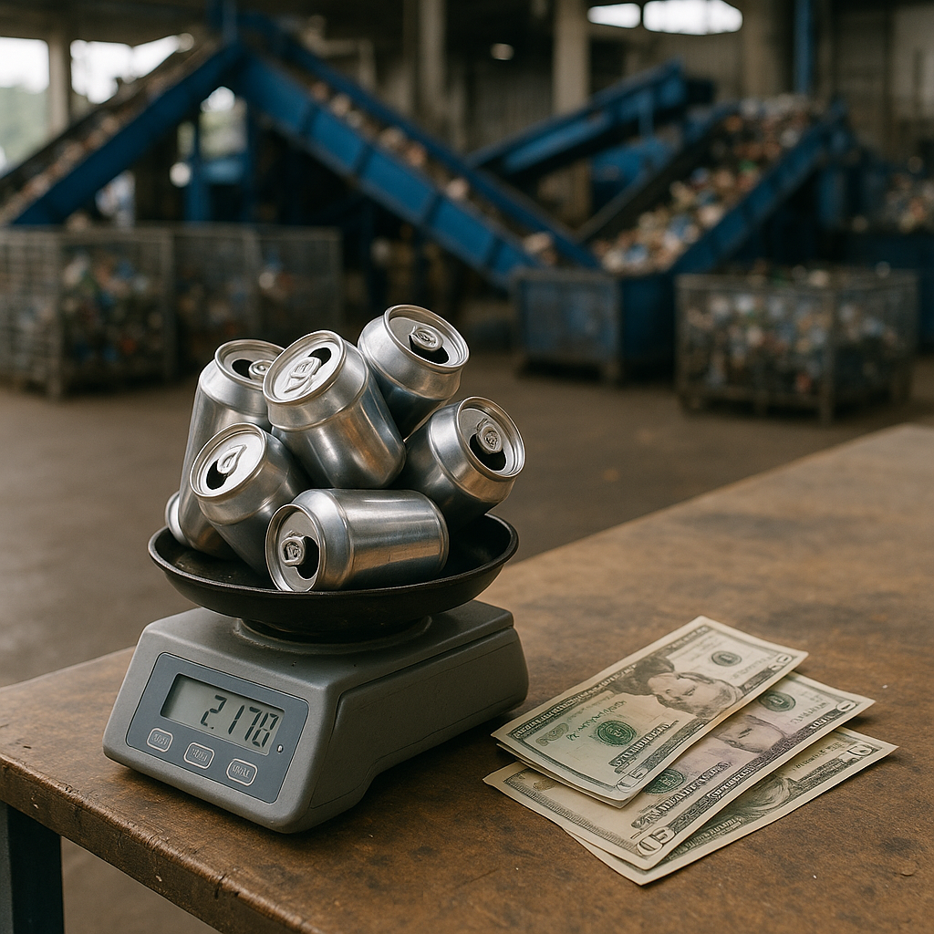 E‑waste and demolition waste are mixed at a waste recycling site in Dallas, TX