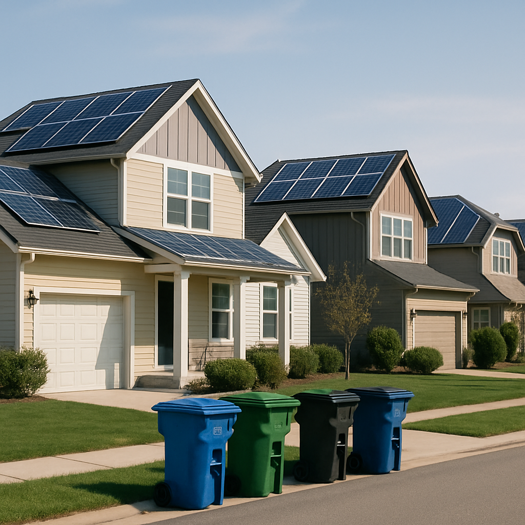 E‑waste and demolition waste are mixed at a waste recycling site in Dallas, TX
