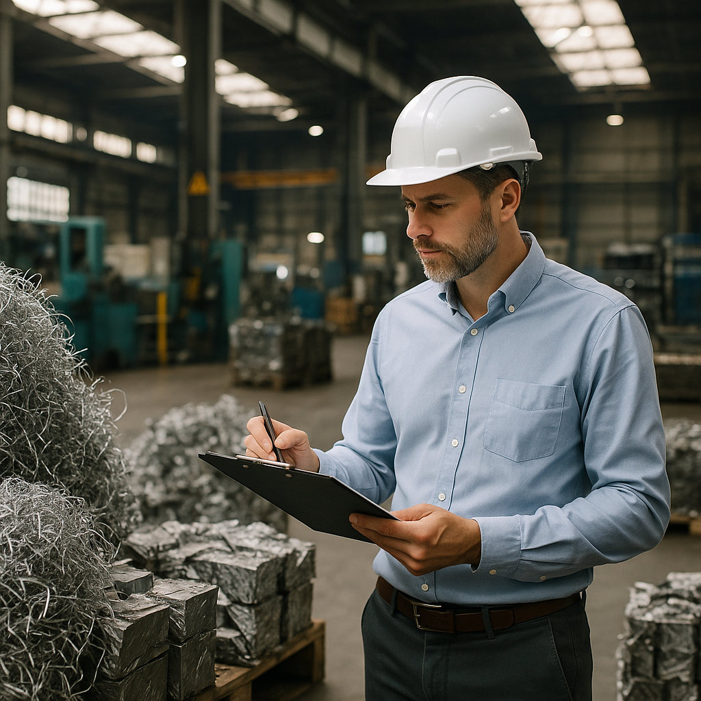 E‑waste and demolition waste are mixed at a waste recycling site in Dallas, TX